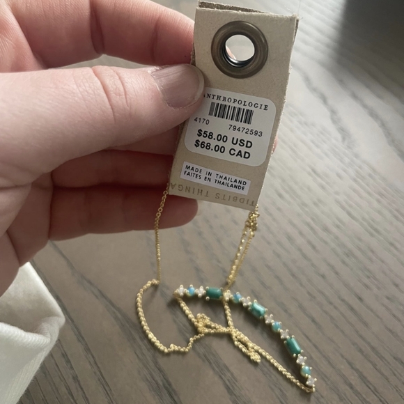 Turquoise and opal anthro necklace - Picture 2 of 3